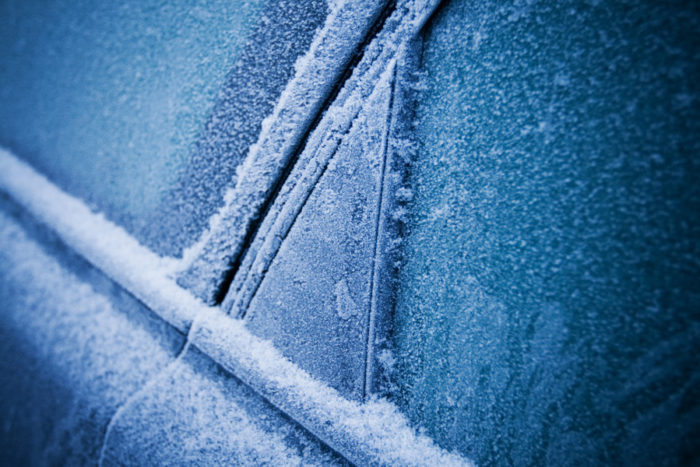 Iced up windows
